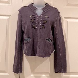 Free People purple wool cardigan, Sz L
